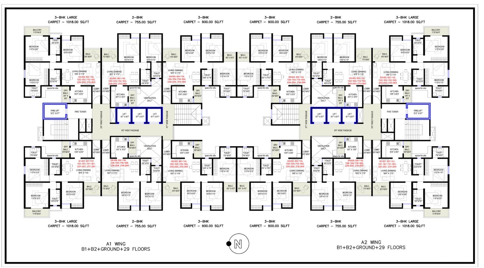 Kamdhenu-The-Astria-Typical-Floor-Plan